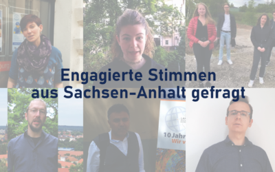 Engagierte Stimmen aus Sachsen-Anhalt gefragt